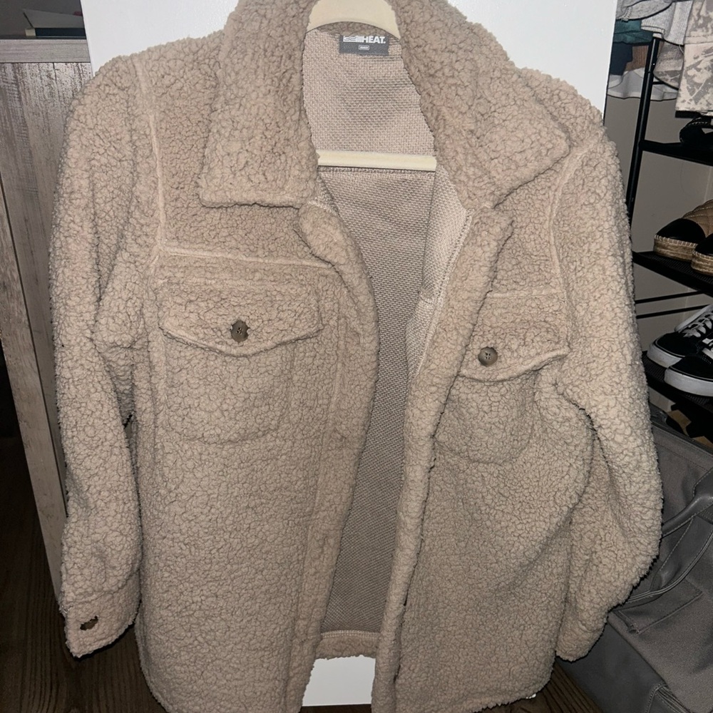Sherpa Fleece Jacket - tan